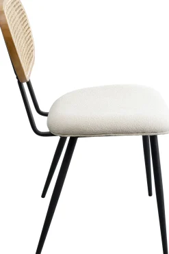 New KARE Design Krzesło do jadalni kremowe oparcie naturalne nogi stalowe 47x81 cm - KARE