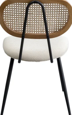 New KARE Design Krzesło do jadalni kremowe oparcie naturalne nogi stalowe 47x81 cm - KARE