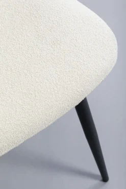 New KARE Design Krzesło do jadalni kremowe oparcie naturalne nogi stalowe 47x81 cm - KARE