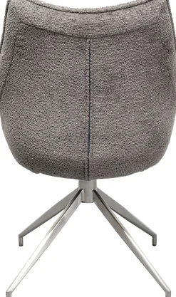 Discount KARE Design Krzesło do jadalni obrotowe szare nogi srebrne stalowe 55x92 cm - KARE