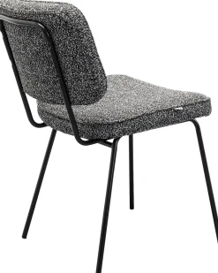 Clearance KARE Design Krzesło do jadalni szara tkanina melanżowa nogi czarne 47x80 cm - KARE