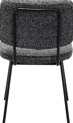 Clearance KARE Design Krzesło do jadalni szara tkanina melanżowa nogi czarne 47x80 cm - KARE