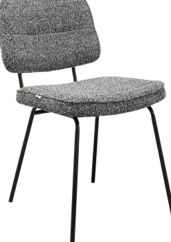 Clearance KARE Design Krzesło do jadalni szara tkanina melanżowa nogi czarne 47x80 cm - KARE
