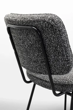 Clearance KARE Design Krzesło do jadalni szara tkanina melanżowa nogi czarne 47x80 cm - KARE