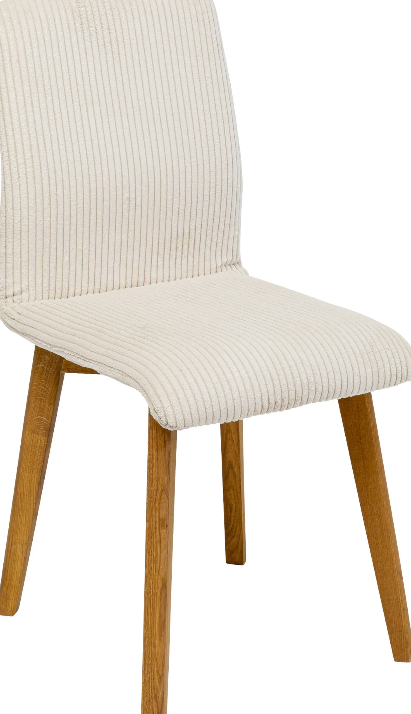 Hot KARE Design Krzesło do jadalni tapicerka kremowa nogi dębowe olejowane 44x92 cm - KARE