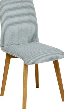 New KARE Design Krzesło do jadalni tapicerka jasnoniebieska nogi dębowe olejowane 44x92 cm - KARE