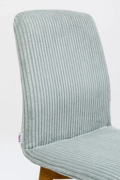 New KARE Design Krzesło do jadalni tapicerka jasnoniebieska nogi dębowe olejowane 44x92 cm - KARE