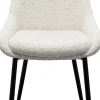 Best KARE Design Krzesło do jadalni tkanina melanżowa kremowa nogi czarne 48x84 cm - KARE