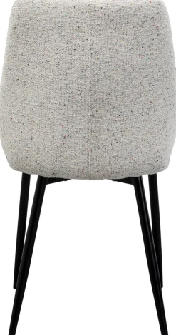 Best KARE Design Krzesło do jadalni tkanina melanżowa kremowa nogi czarne 48x84 cm - KARE