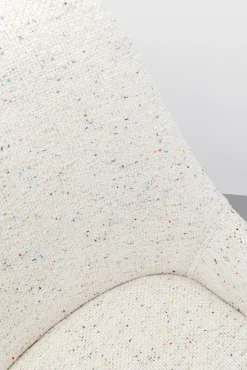 Best KARE Design Krzesło do jadalni tkanina melanżowa kremowa nogi czarne 48x84 cm - KARE