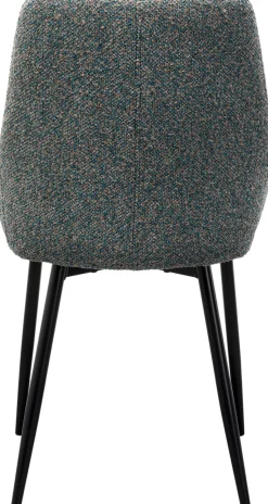 Clearance KARE Design Krzesło do jadalni tkanina melanżowa szara nogi czarne 48x84 cm - KARE