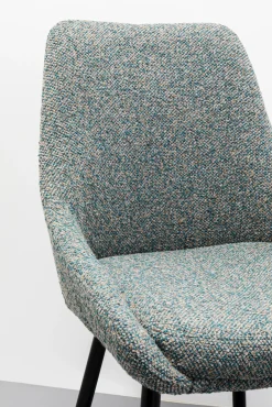 Clearance KARE Design Krzesło do jadalni tkanina melanżowa szara nogi czarne 48x84 cm - KARE