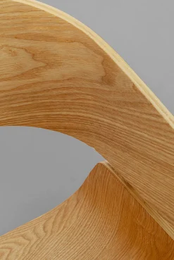 New KARE Design Krzesło do jadalni z podłokietnikami naturalne sklejka i stal 56x77 cm - KARE