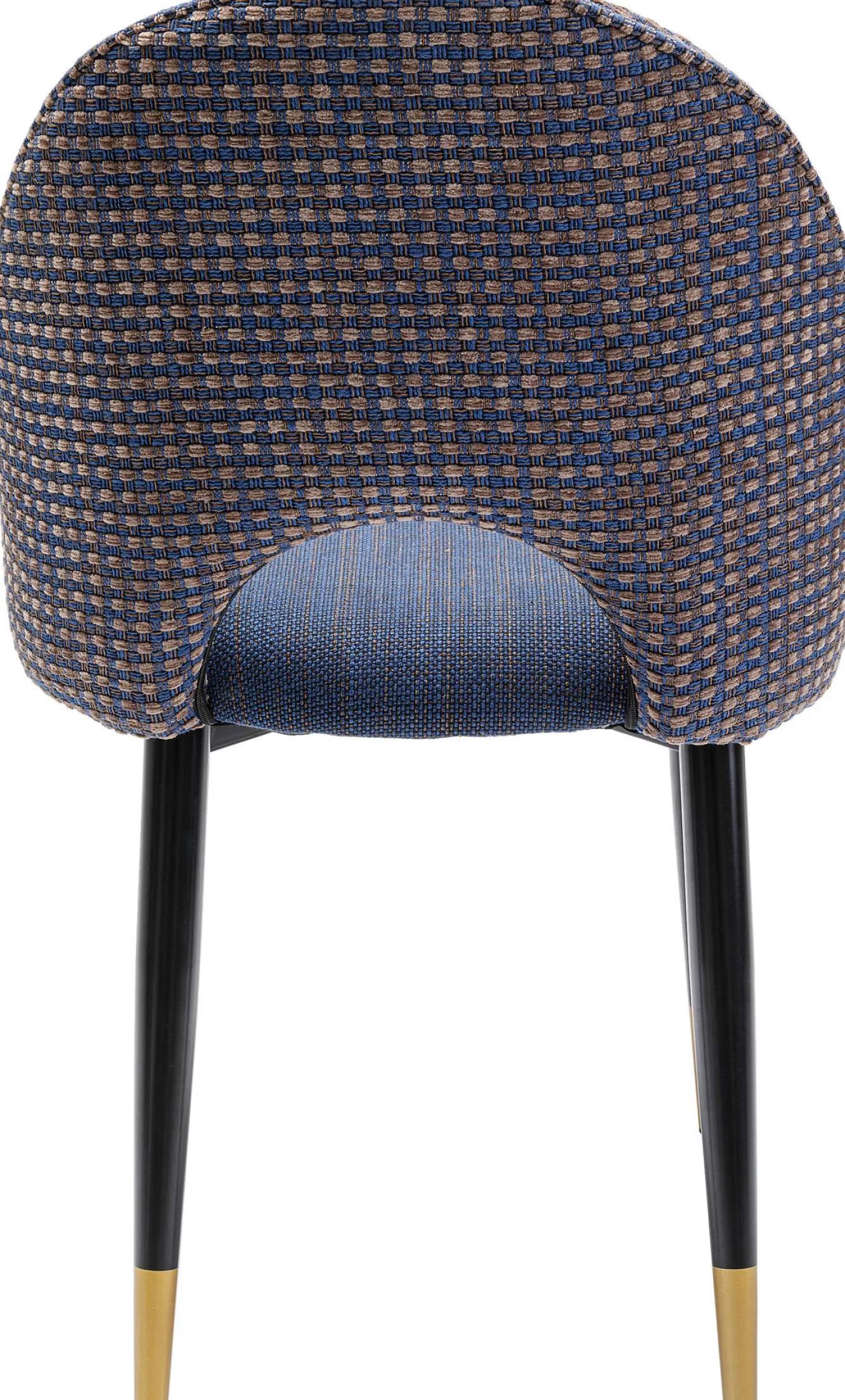 Hot KARE Design Krzesło do salonu tapicerowane niebieskie nogi czarno-złote - KARE
