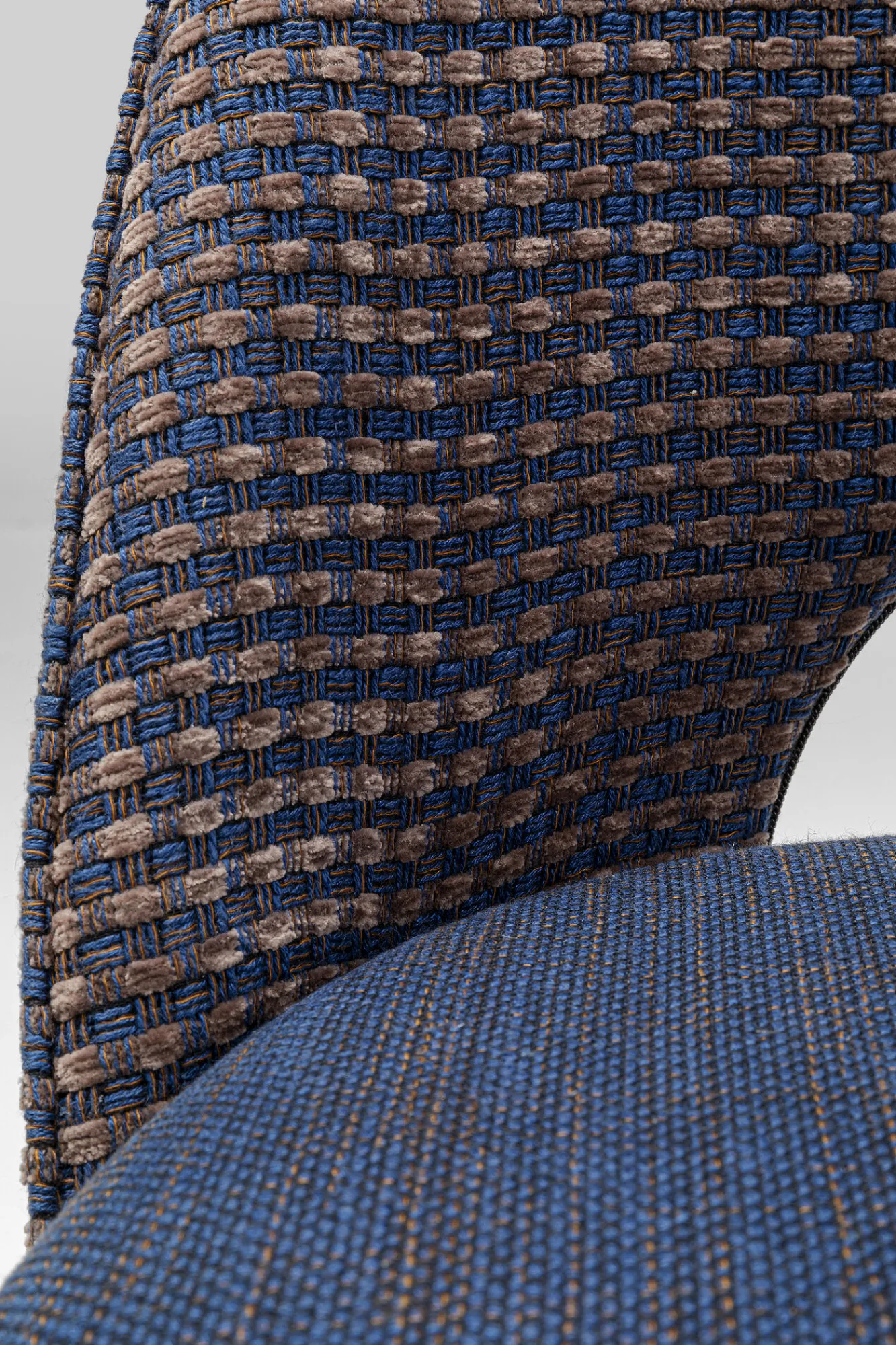 Hot KARE Design Krzesło do salonu tapicerowane niebieskie nogi czarno-złote - KARE