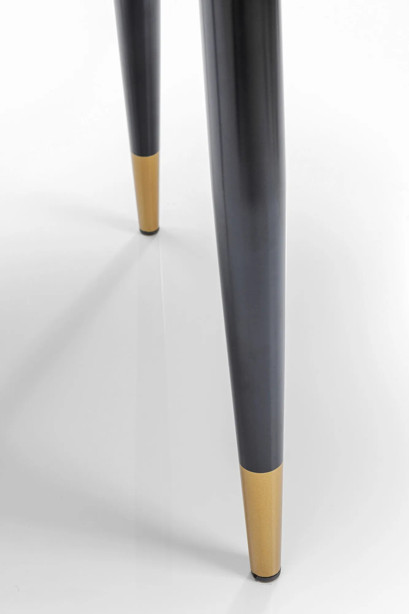 Hot KARE Design Krzesło do salonu tapicerowane niebieskie nogi czarno-złote - KARE