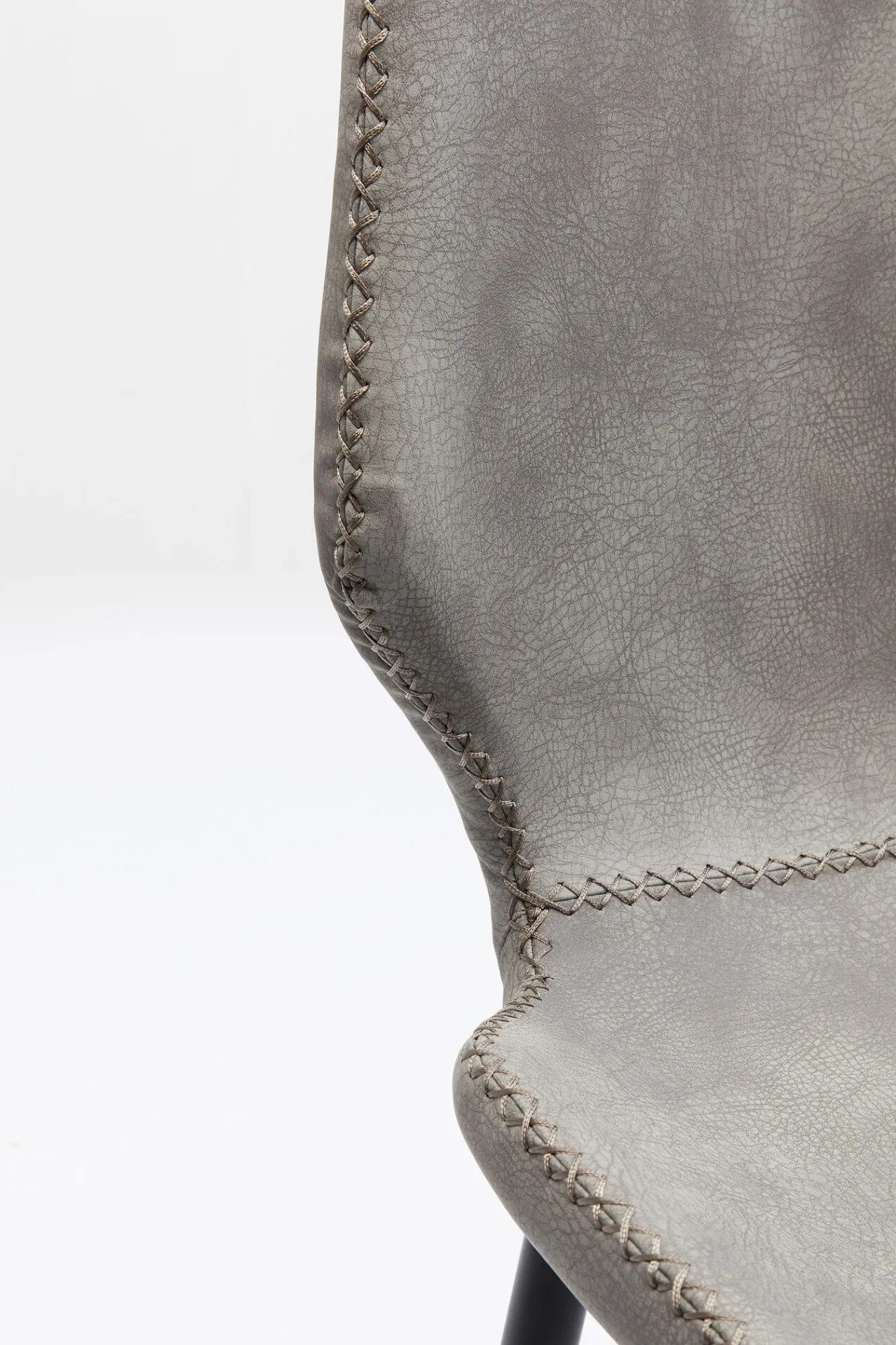 Outlet KARE Design Krzesło Honey Moon 47x87 cm szare ekoskóra - KARE