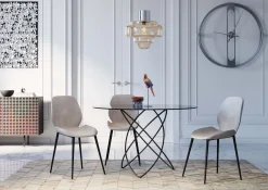 Outlet KARE Design Krzesło Honey Moon 47x87 cm szare ekoskóra - KARE