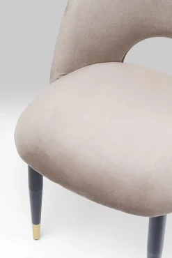 Hot KARE Design Krzesło Iris Velvet 49x84 cm beżowe - KARE