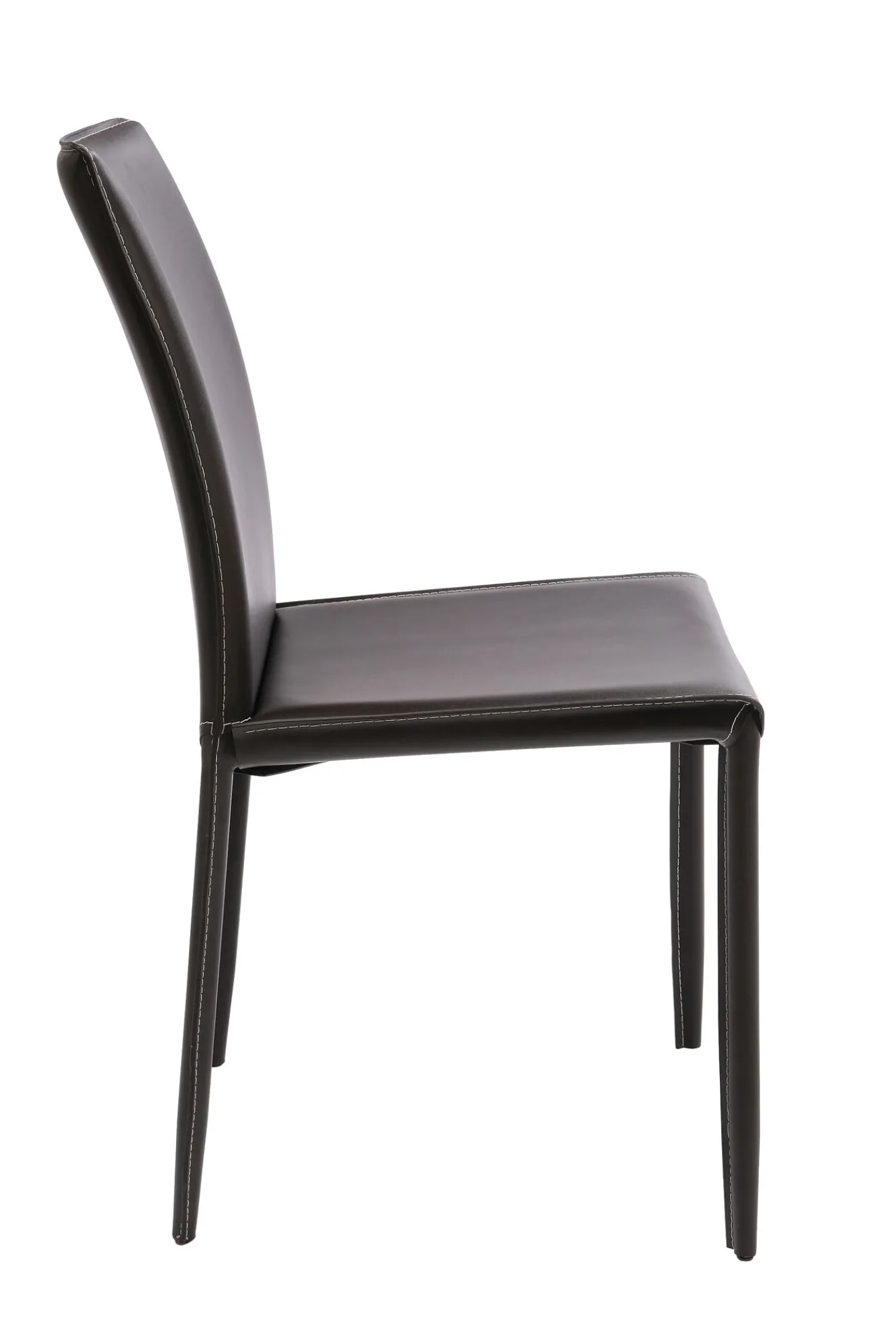 Discount KARE Design Krzesło Milano 47x91 cm brązowe skóra mielona - KARE