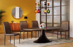 Discount KARE Design Krzesło Milano 47x91 cm brązowe skóra mielona - KARE