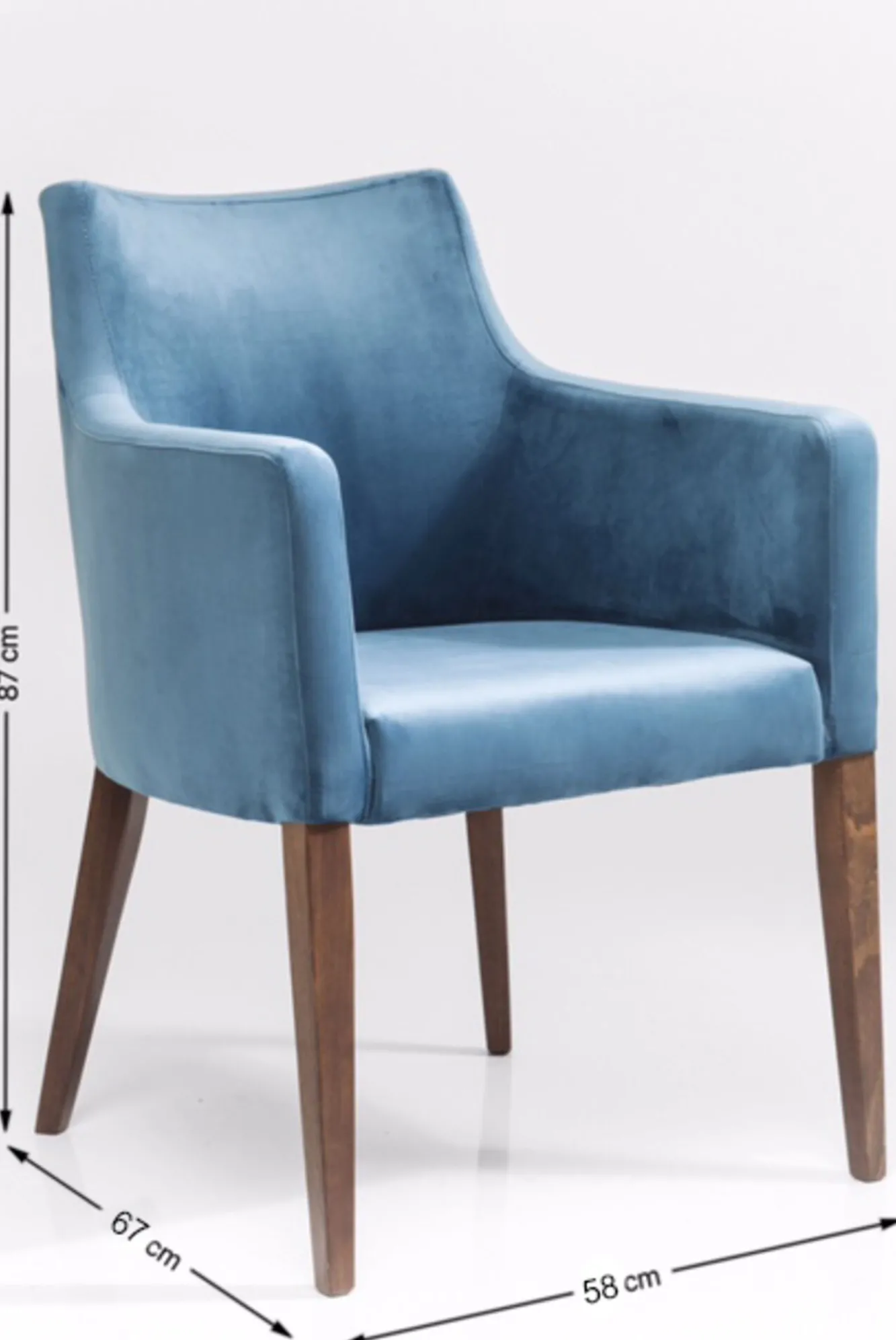 Hot KARE Design Krzesło Mode Velvet 58x87 cm niebieskozielone - KARE