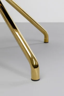 Clearance KARE Design Krzesło obrotowe aksamitne kremowe nogi złote 57x78 cm - KARE