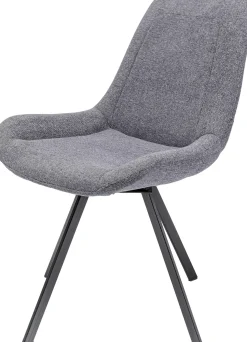 Discount KARE Design Krzesło obrotowe Baron 57x88 cm szare - KARE