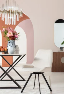 Sale KARE Design Krzesło obrotowe Baron 57x88 cm kremowe - KARE