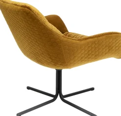 Online KARE Design Krzesło obrotowe Bristol 83x79 cm żółte - KARE