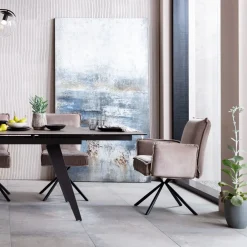 Hot KARE Design Krzesło obrotowe Chelsea 50x91 cm szare - KARE