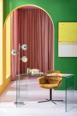 Best KARE Design Krzesło obrotowe Colmar 66x79 cm żółte - KARE