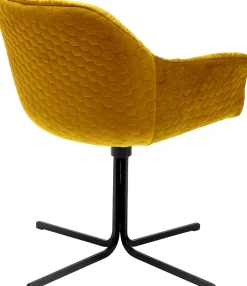Best KARE Design Krzesło obrotowe Colmar 66x79 cm żółte - KARE