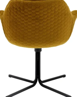 Best KARE Design Krzesło obrotowe Colmar 66x79 cm żółte - KARE