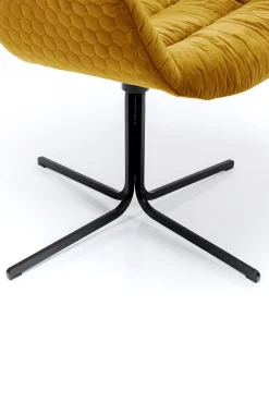 Best KARE Design Krzesło obrotowe Colmar 66x79 cm żółte - KARE