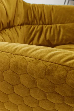 Best KARE Design Krzesło obrotowe Colmar 66x79 cm żółte - KARE