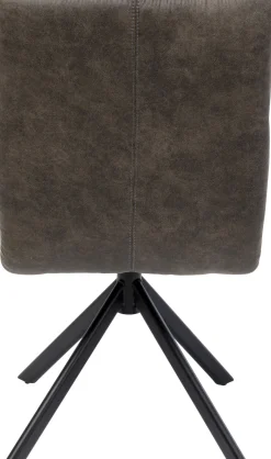 Best KARE Design Krzesło obrotowe pikowane czarne nogi stal 51x92 cm - KARE