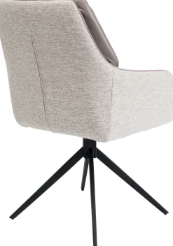 Clearance KARE Design Krzesło obrotowe z podłokietnikami Amira 50x87 cm beżowe - KARE