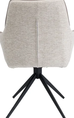 Clearance KARE Design Krzesło obrotowe z podłokietnikami Amira 50x87 cm beżowe - KARE