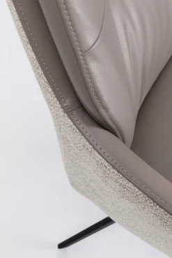 Clearance KARE Design Krzesło obrotowe z podłokietnikami Amira 50x87 cm beżowe - KARE