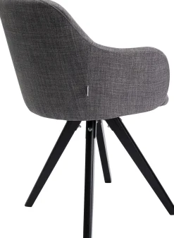 Outlet KARE Design Krzesło obrotowe z podłokietnikami Madame 62x87 cm jasnoszare - KARE