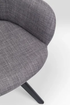 Outlet KARE Design Krzesło obrotowe z podłokietnikami Madame 62x87 cm jasnoszare - KARE