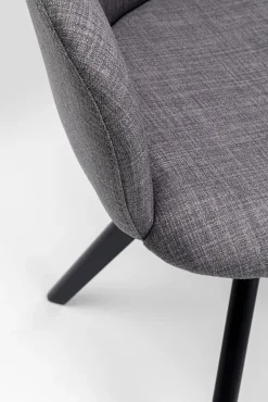 Outlet KARE Design Krzesło obrotowe z podłokietnikami Madame 62x87 cm jasnoszare - KARE