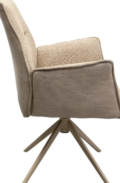 New KARE Design Krzesło obrotowe z podłokietnikami Liverpool greige - KARE