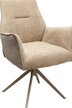 New KARE Design Krzesło obrotowe z podłokietnikami Liverpool greige - KARE