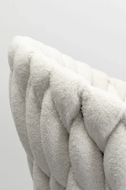 Outlet KARE Design Krzesło obrotowe z podłokietnikami białe nogi czarne ze stali 62x78 cm - KARE