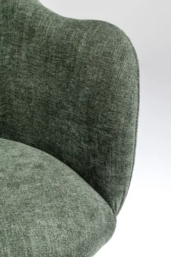 Outlet KARE Design Krzesło obrotowe z podłokietnikami zielone nogi czarne 62x83 cm - KARE