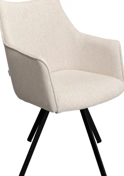 Sale KARE Design Krzesło obrotowe z podłokietnikami Modino kremowe - KARE
