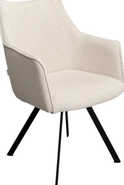 Sale KARE Design Krzesło obrotowe z podłokietnikami Modino kremowe - KARE