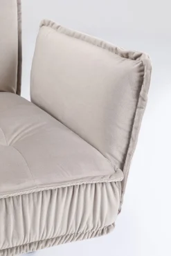 New KARE Design Krzesło obrotowe z podłokietnikami Chelsea 65x90 cm szare - KARE